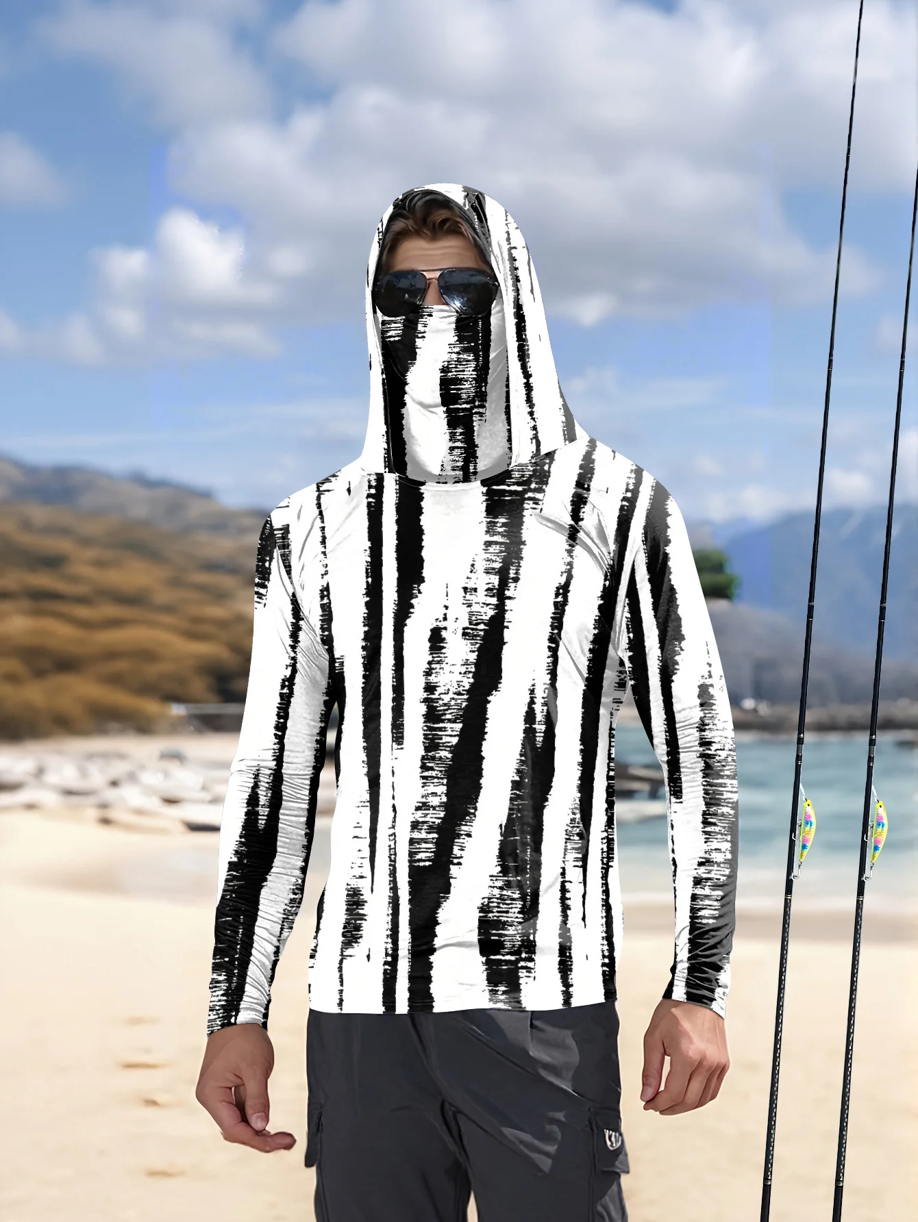 هودي صيد للرجال بتصميم مخطط با - مراجعة Fishing Hoodie وسعره
