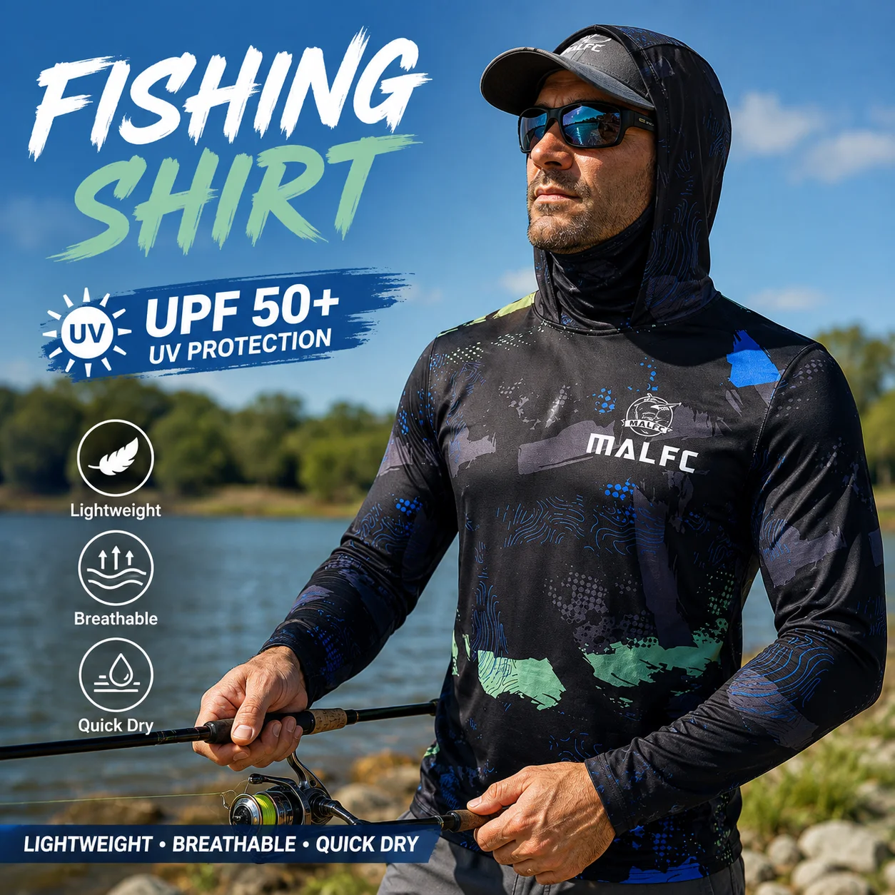 قميص صيد رجالي بأكمام طويلة مع - مراجعة Fishing Shirt Uv Protection وسعره