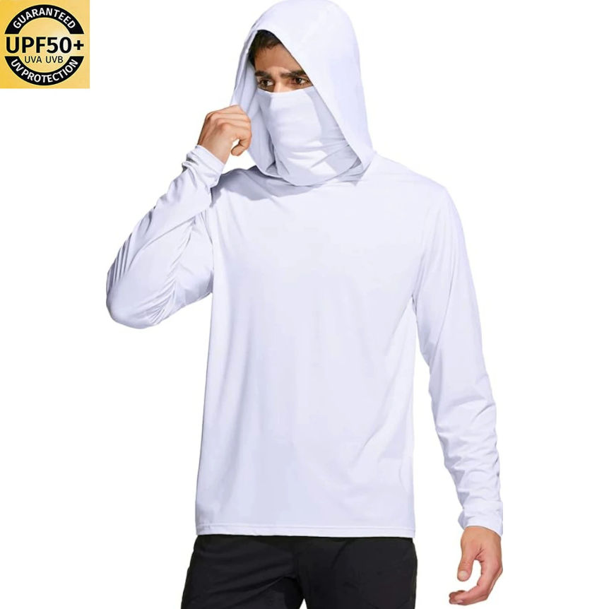 قميص صيد رجالي بلون موحد مع قل - مراجعة Fishing Shirt Uv Protection وسعره